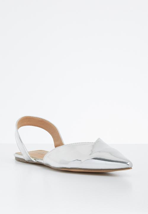 STYLE REPUBLIC - Slingback metallic pumps - silver
