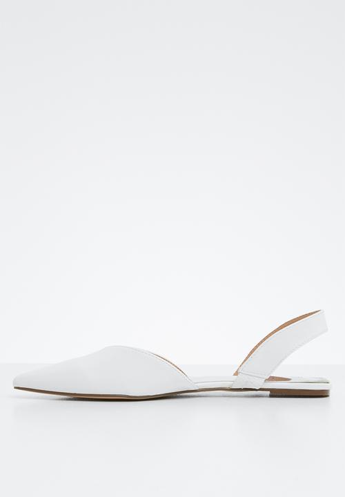 STYLE REPUBLIC - Slingback metallic pumps - white