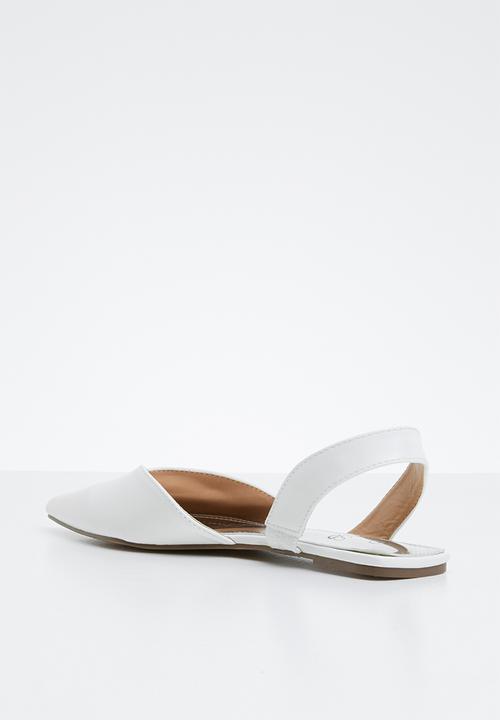 STYLE REPUBLIC - Slingback metallic pumps - white