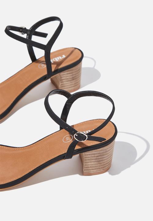 Cotton On - Wisteria low block heel - black 