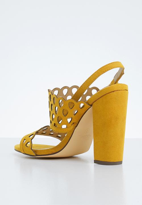 Miss Black - Kenya heel - yellow