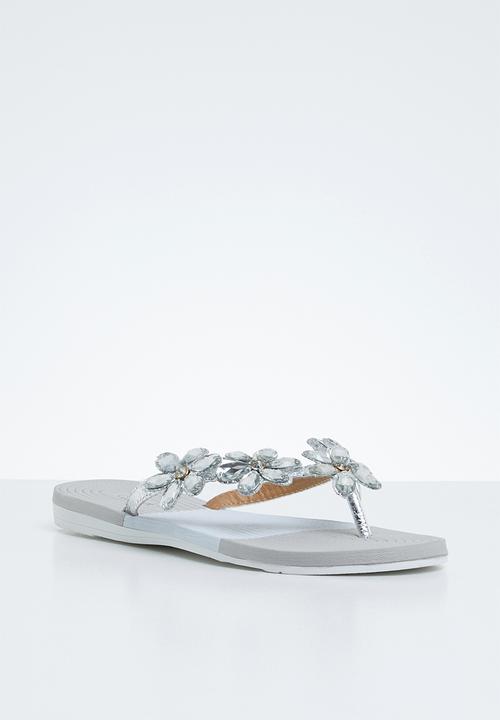 Miss Black - Folle sandal - silver & grey