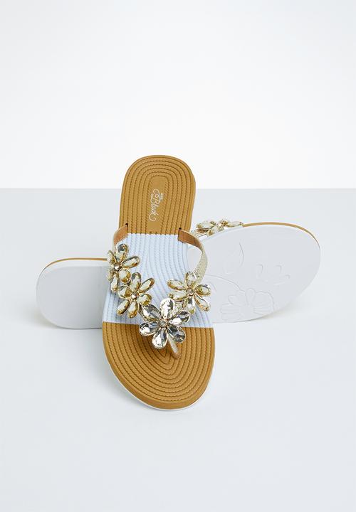 Miss Black - Folle sandal - gold & white
