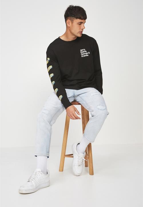 Cotton On - Seinfeld cast long sleeve tbar collaboration - black