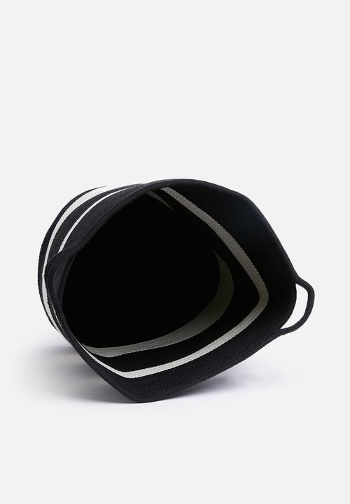 Sixth Floor - Cotton rope laundry basket - black & white