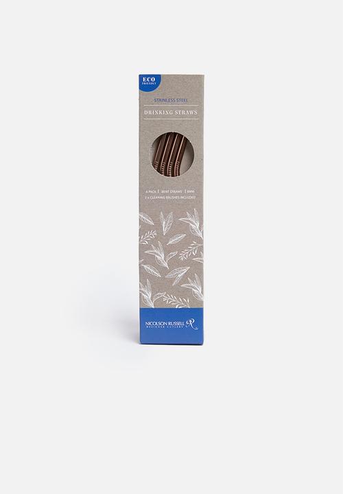 Nicolson Russell - Re-usable straw set of 4 - rose gold
