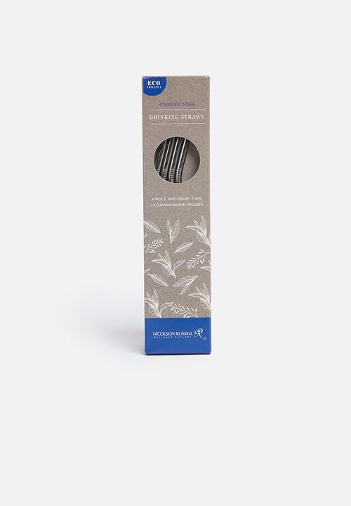 Nicolson Russell - Re-usable straw set of 4 - mirror