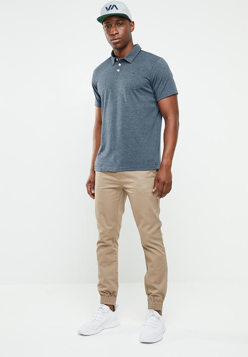 RVCA - Sure thing II short sleeve polo tee - blue