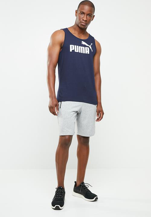 PUMA - Ess cotton tank top - blue