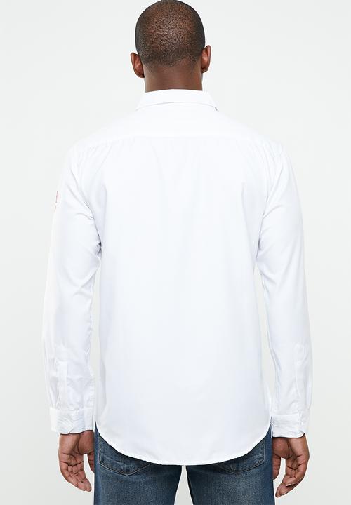STYLE REPUBLIC - Badge detail long sleeve shirt - white