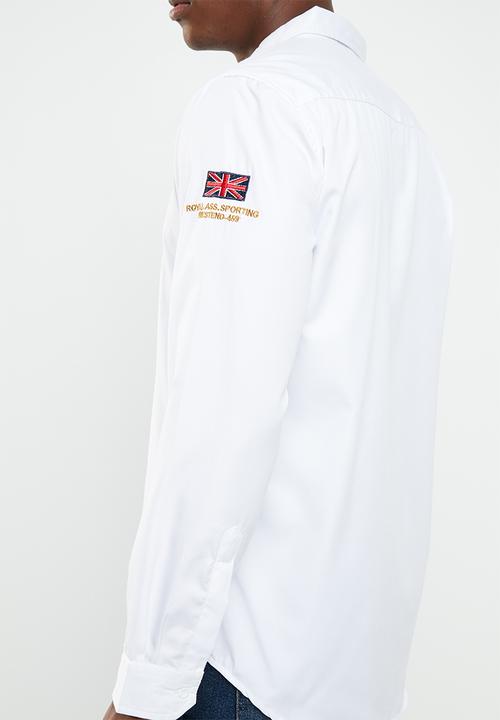 STYLE REPUBLIC - Badge detail long sleeve shirt - white
