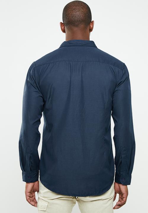 STYLE REPUBLIC - Essential slim fit long sleeve shirt - navy 