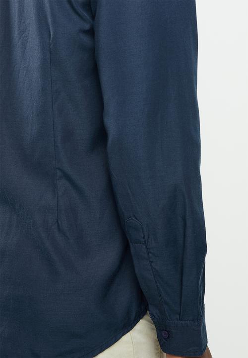STYLE REPUBLIC - Essential slim fit long sleeve shirt - navy 