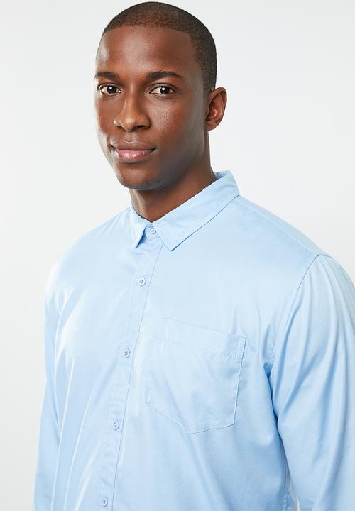 STYLE REPUBLIC - Essential slim fit long sleeve shirt - blue