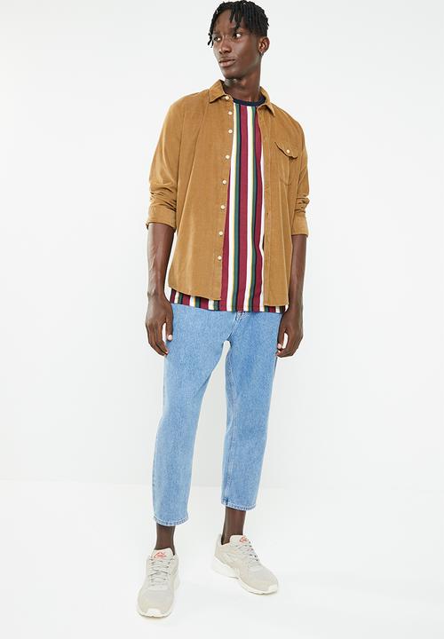 New Look - Rock short sleeve vertical stripe tee - multi