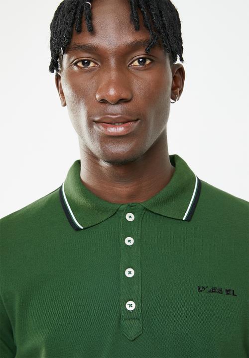 Diesel  - Randy broken short sleeve polo tee - green
