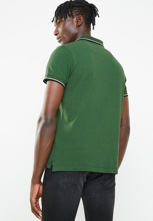Diesel  - Randy broken short sleeve polo tee - green