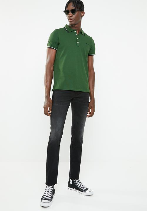 Diesel  - Randy broken short sleeve polo tee - green