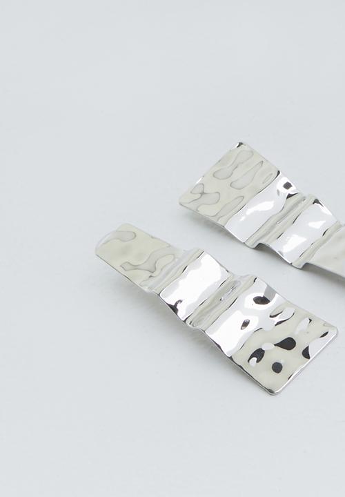 Superbalist - Sophia pressed metal earrings - silver