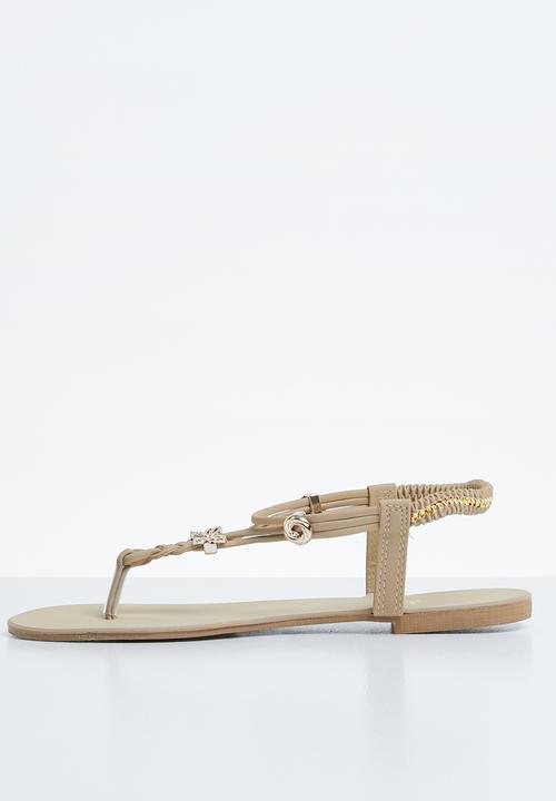 STYLE REPUBLIC - Butterfly thong sandals - neutral