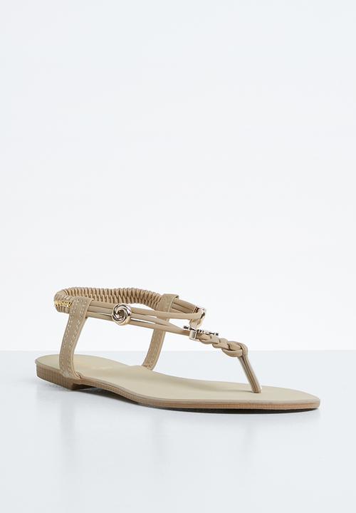 STYLE REPUBLIC - Butterfly thong sandals - neutral