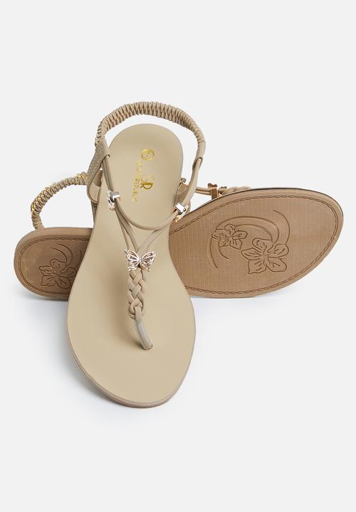 STYLE REPUBLIC - Butterfly thong sandals - neutral