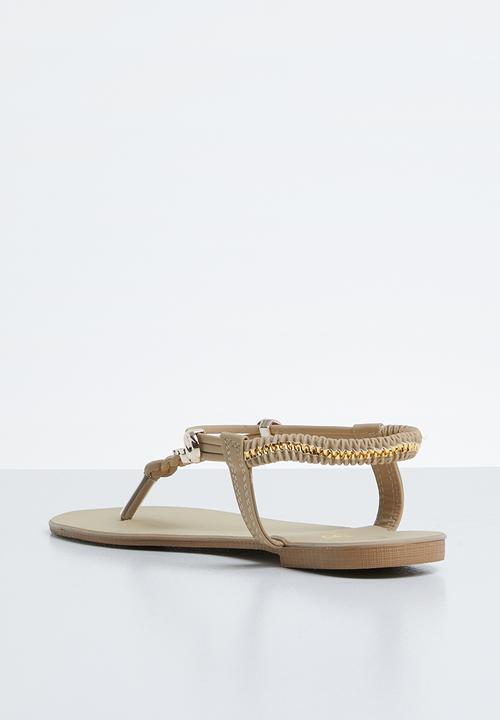 STYLE REPUBLIC - Butterfly thong sandals - neutral