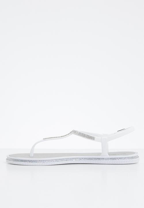 Miss Black - Peria sandal - white