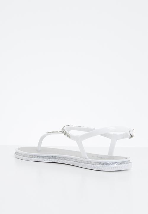 Miss Black - Peria sandal - white