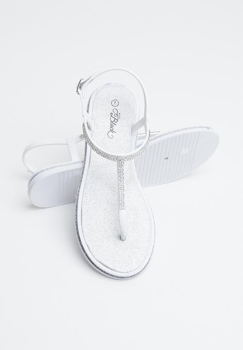 Miss Black - Peria sandal - white