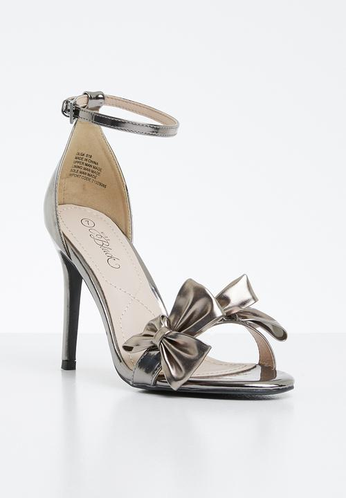 Miss Black - Olga heel - silver