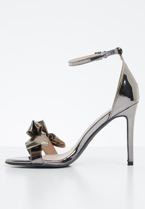 Miss Black - Olga heel - silver