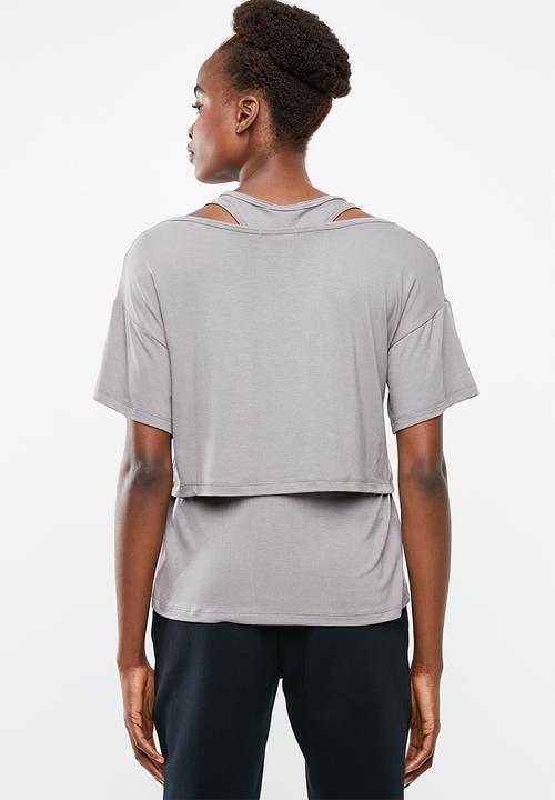 Superbalist - Boxy tee with vest - grey