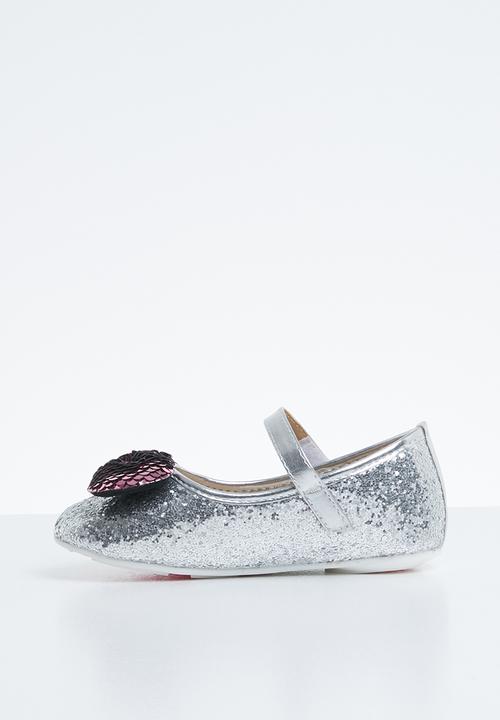 Pop Candy - Bow glitter pump - silver