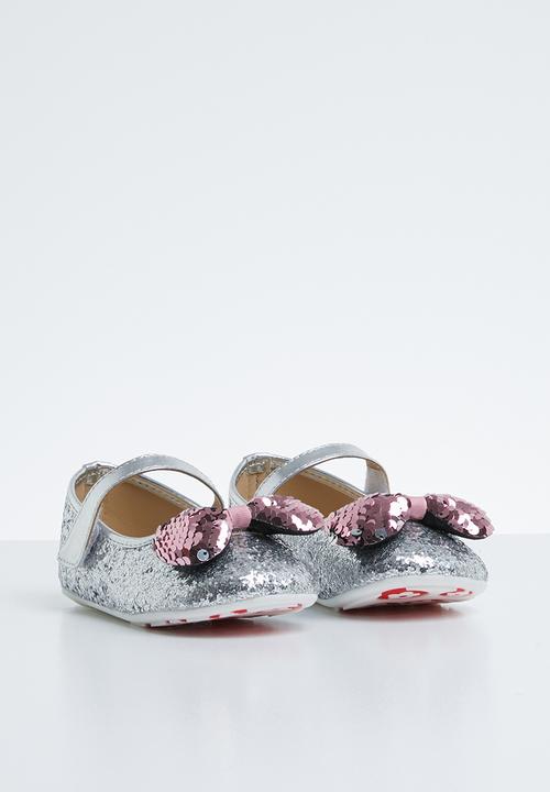 Pop Candy - Bow glitter pump - silver