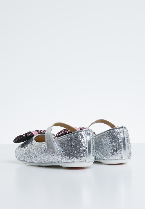 Pop Candy - Bow glitter pump - silver