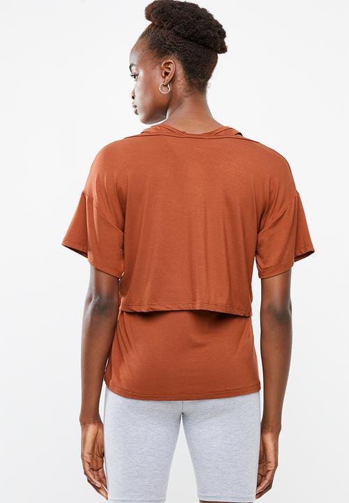 Superbalist - Boxy T with vest - rust