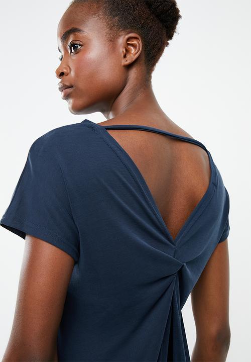 Superbalist - Knot back T-shirt - navy