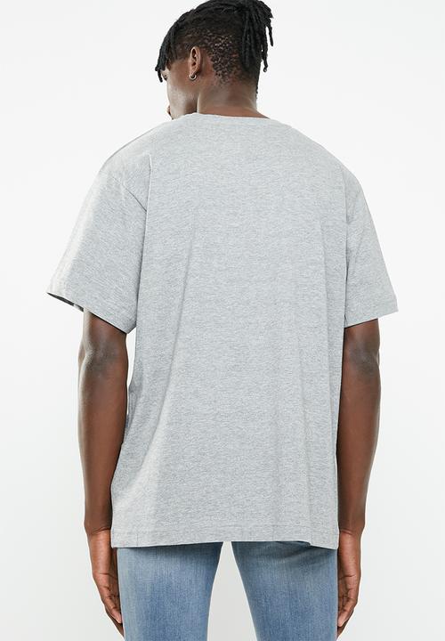 Cheap Monday - Uni speech logo short sleeve tee - grey