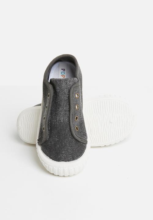 Pop Candy - Kids canvas slip on - black