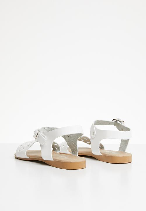 Pop Candy - Buckle detail sandal - white