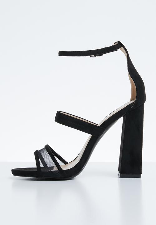 Public Desire - Vino square toe barely there heel - black