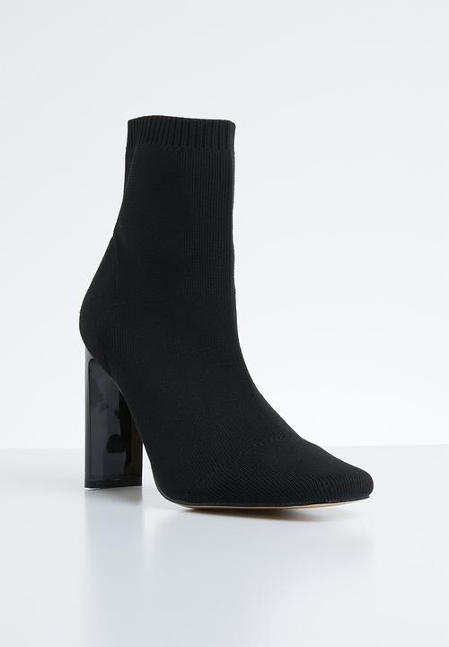 Public Desire - Pioneer stretch square toe ankle boot - black