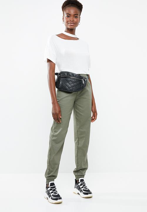 Superbalist - Asymmetrical choker detail tee - white