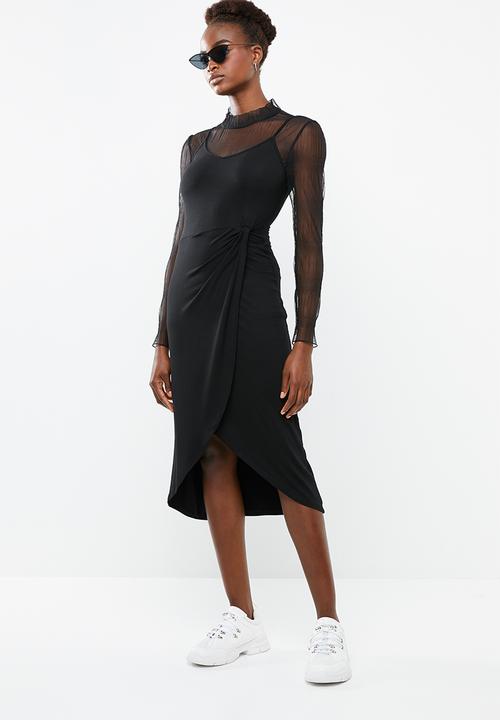 Superbalist - Sleeveless twist dress - black