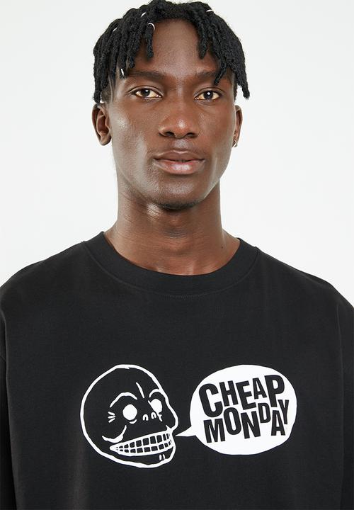 Cheap Monday - Uni speech logo tee - black