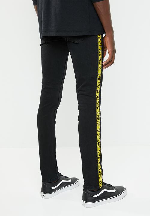Cheap Monday - Tight fit tape jeans - black