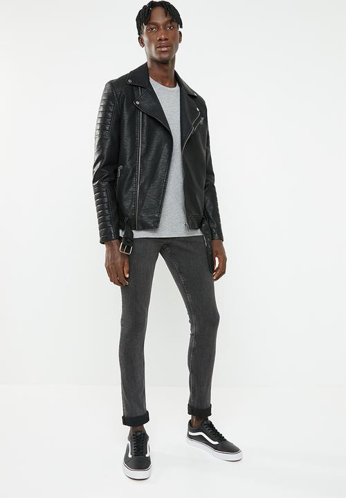 Cheap Monday - Tight fit washed jeans - black
