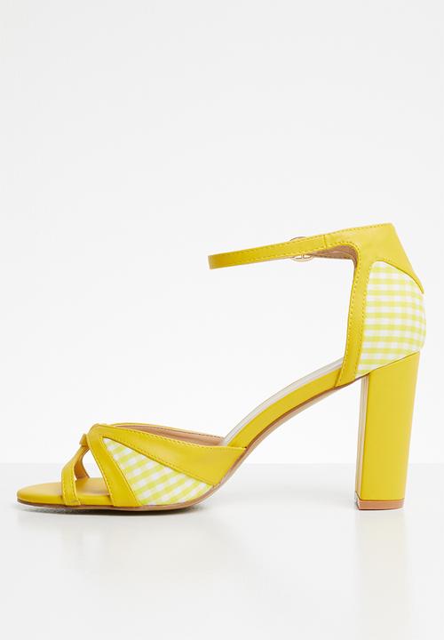 Plum - Check heel - yellow