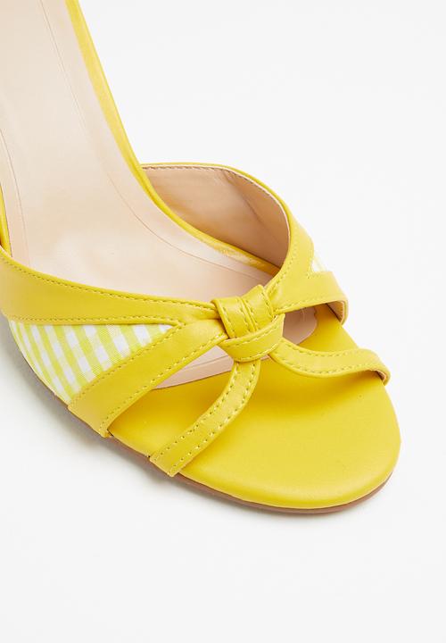 Plum - Check heel - yellow
